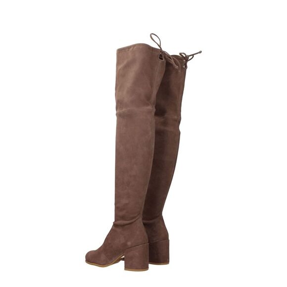 Stuart Weitzman Beige Leather Over The Women's Knee